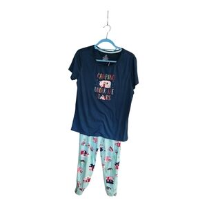 Sweet Treasures Pajama Set NWT Small 4-6 Camper Print Lounge Sleepwear Soft ws65